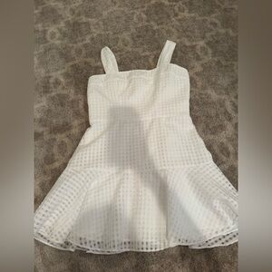 Amanda Uprichard White Checkered Dress